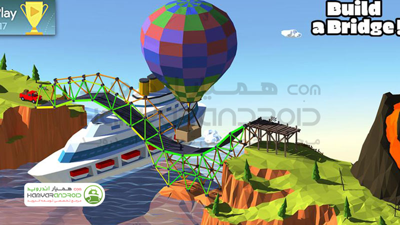 دانلود بازی ساختن پل Build a Bridge مود شده برای اندروید