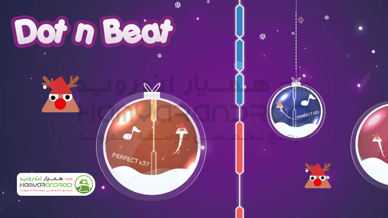 دانلود بازی نقطه و موزیک تست سرعت دست Dot n Beat برای اندروید مود شده