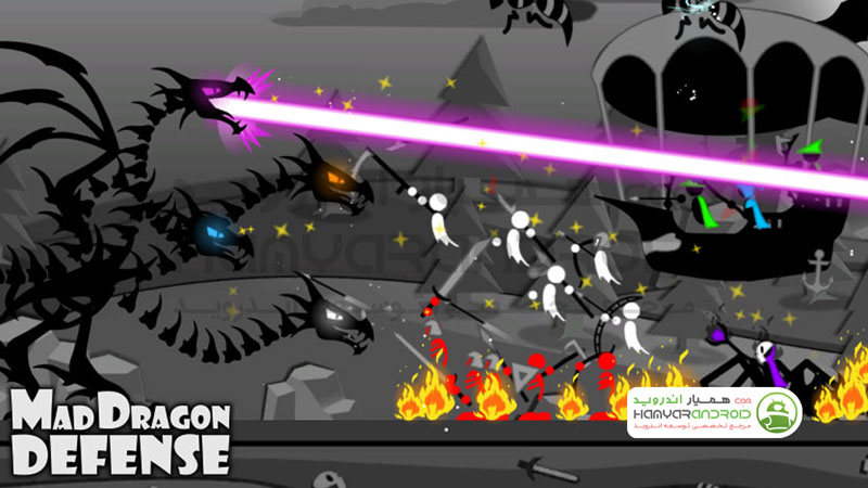 دانلود بازی اژدهای خشمگین Mad Dragon Defense مود شده