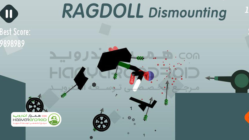 دانلود بازی Ragdoll Dismounting مود شده سقوط عروسک برای اندروید