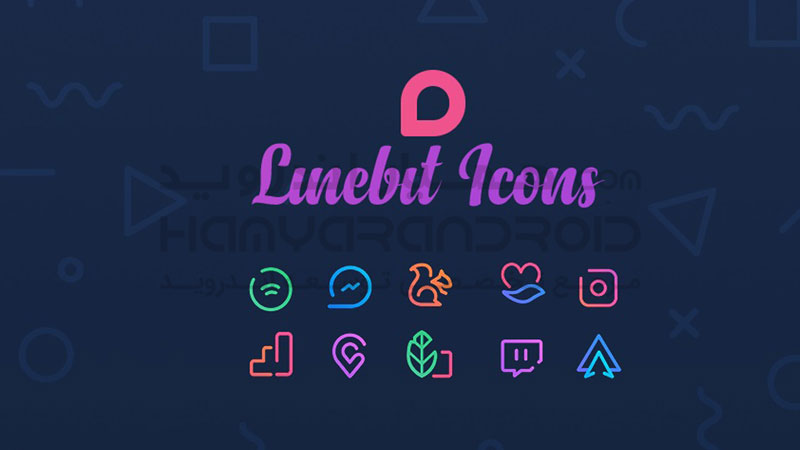 دانلود برنامه آیکون پک زیبا Linebit Icon Pack برای اندروید + نسخه خریداری شده