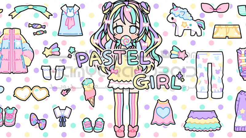 دانلود بازی دختر نقاشی شده Pastel Girl برای اندروید + مود شده