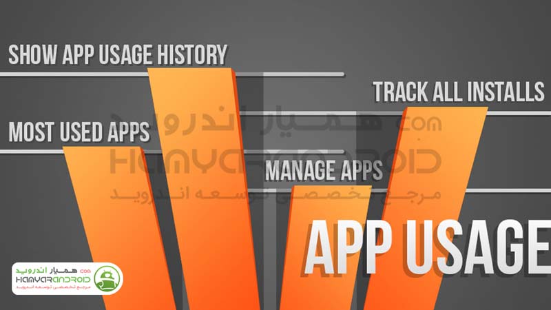 دانلود برنامه مدیریت اپلیکیشن های اندروید  App Usage برای اندروید